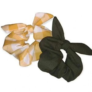 Bow knot scrunchie duo